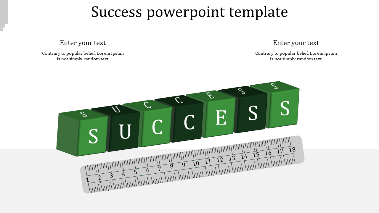 success powerpoint template-green